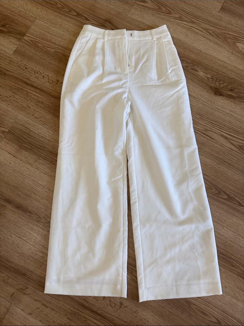 Commense White High-Waist Tailored Pants